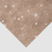 Bruine Cacao Glitter Verjaardag Tissuepapier (Detail)