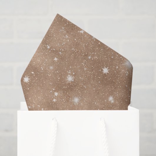 Bruine Cacao Glitter Verjaardag Tissuepapier (Cadeauzakje)