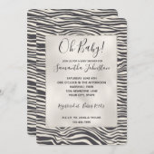 Bruine Cacao Zebra Print Kaart (Voorkant / Achterkant)