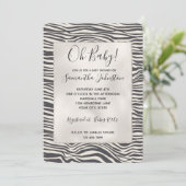 Bruine Cacao Zebra Print Kaart (Staand voorkant)