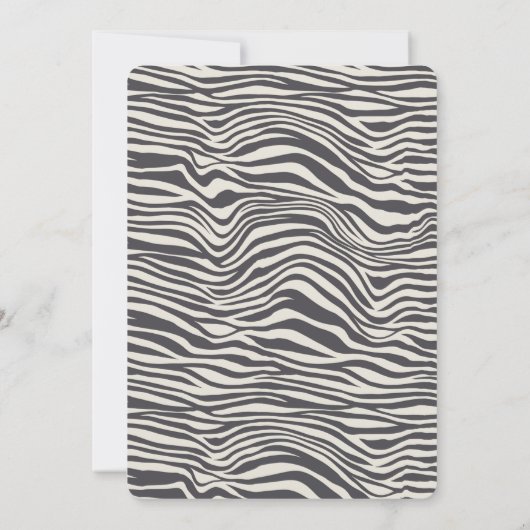 Bruine Cacao Zebra Print Kaart (Achterkant)