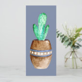 Bruine Cactus in Pot Boekmerk (Staand voorkant)