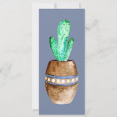 Bruine Cactus in Pot Boekmerk (Achterkant)