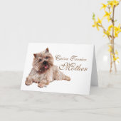 Bruine Cairn Terrier Moederdag Kaart (Gele Bloem)