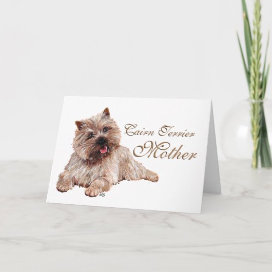 Bruine Cairn Terrier Moederdag Kaart (Voorkant)