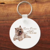 Bruine Cairn Terrier Moederdag Sleutelhanger (Voorkant)