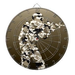 Bruine Camo Soldaat Dartbord