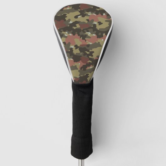 Bruine Camo Textuur Golfheadcover (Voorkant)