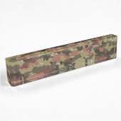 Bruine Camo Textuur Naambordje