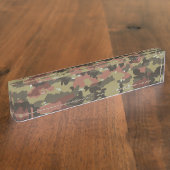 Bruine Camo Textuur Naambordje (Zijkant)
