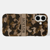 Bruine Camouflage Gepersonaliseerd Case-Mate iPhone Case (Achterkant (horizontaal))