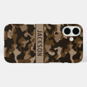 Bruine Camouflage Gepersonaliseerd Case-Mate iPhone Case (Achterkant (horizontaal))