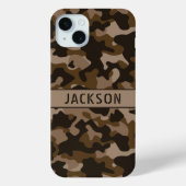 Bruine Camouflage Gepersonaliseerd Case-Mate iPhone Case (Achterkant)
