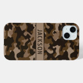 Bruine Camouflage Gepersonaliseerd Case-Mate iPhone Case (Achterkant (horizontaal))