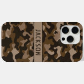Bruine Camouflage Gepersonaliseerd Case-Mate iPhone Case (Achterkant (horizontaal))