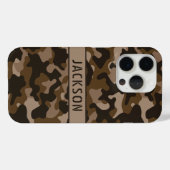 Bruine Camouflage Gepersonaliseerd Case-Mate iPhone Case (Achterkant (horizontaal))