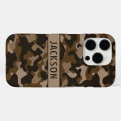 Bruine Camouflage Gepersonaliseerd Case-Mate iPhone Case (Achterkant (horizontaal))