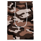 Bruine camouflage Gift Bag Medium Cadeauzakje (Achterkant)