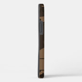 Bruine Camouflage Monogram Case-Mate iPhone Case (Achterkant / Rechts)