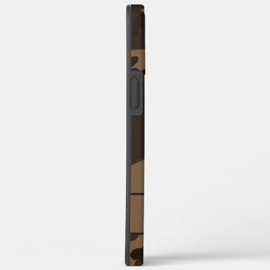 Bruine Camouflage Monogram Case-Mate iPhone Case (Achterkant / Rechts)