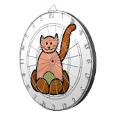 Bruine cartoon dartbord (Voorkant Rechts)