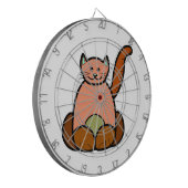 Bruine cartoon dartbord (Voorkant Links)