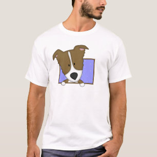 Bruine Cartoon Grens Bruin T-shirt
