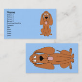 Bruine Cartoon. Hond. Visitekaartje (Voorkant / Achterkant)