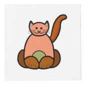 Bruine cartoon kubus (Rechts)