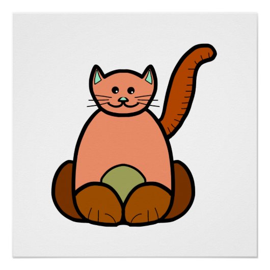 Bruine cartoon perfect poster (Voorkant)