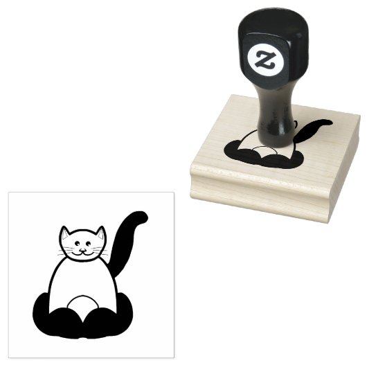 Bruine cartoon rubberstempel (Gestempeld)