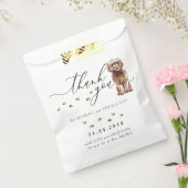 Bruine Cavapoo hond bruiloft dank u Bedankzakje (Gezegeld)