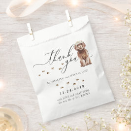 Bruine Cavapoo hond Trouw Dank Je Bedankzakje