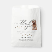 Bruine Cavapoo hond Trouw Dank Je Bedankzakje (Voorkant)