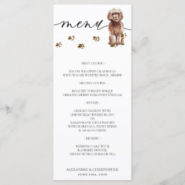 Bruine Cavapoo pup Hond Huwelijksfeest Menu