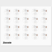 Bruine Cavapoo pup Honden Huwelijk Welkom Ronde Sticker (Vel)