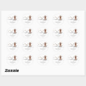 Bruine Cavapoo pup Wensput Ronde Sticker (Vel)