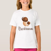 Bruine Champignon Fantasievolle Natuur Eten T-shirt (Voorkant)