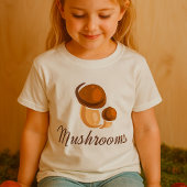 Bruine Champignon Fantasievolle Natuur Eten T-shirt
