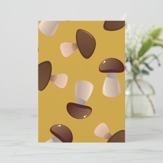 Bruine Champignons Kaart (Staand voorkant)