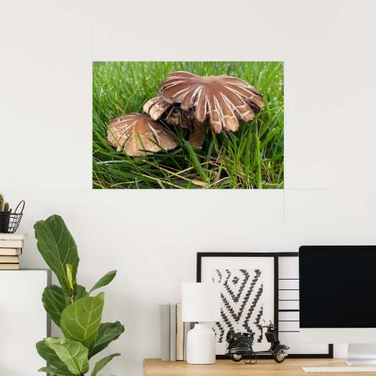 Bruine champignons poster (Thuiskantoor)