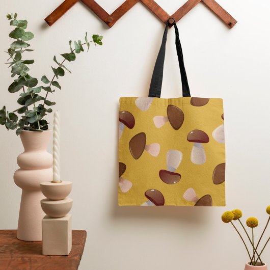 Bruine Champignons Tote Bag