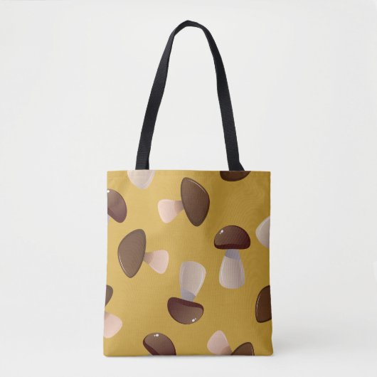 Bruine Champignons Tote Bag (Voorkant)