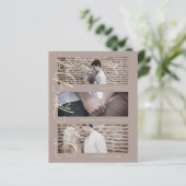 Bruine Cheap Trendy Modern 3 Wedding Photos Collag (Staand voorkant)