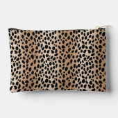 Bruine Cheetah Print Cosmetische & Toilettas Etui (Achterkant)