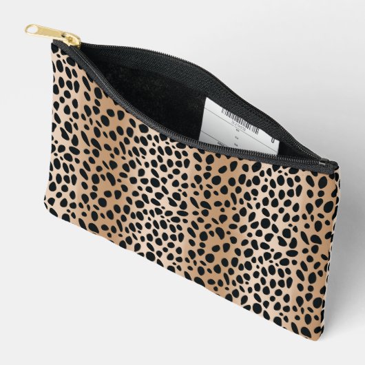 Bruine Cheetah Print Cosmetische & Toilettas Etui (Open)