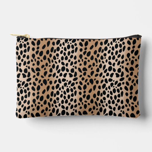 Bruine Cheetah Print Cosmetische & Toilettas Etui (Voorkant)