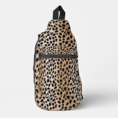 Bruine Cheetah Print Cross Body Tas Rugzak (Voorkant)