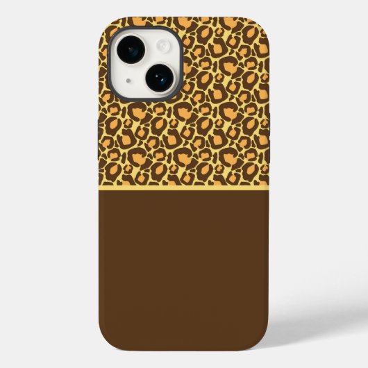 Bruine Cheetah-printtas Case-Mate iPhone Case (Achterkant)