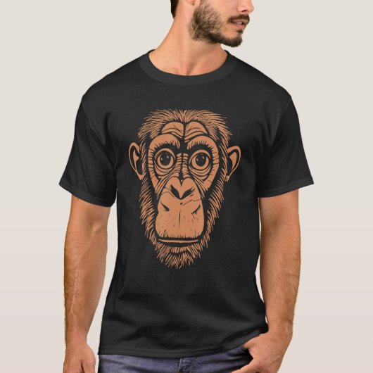 Bruine chimpansee - Ape not Monkey - Cute Chimp T-shirt (Voorkant)